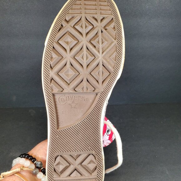 Converse Chuck 70 Vintage Floral Hi Top, Red/Cherry Blossom Chic Sneakers - Picture 10 of 15